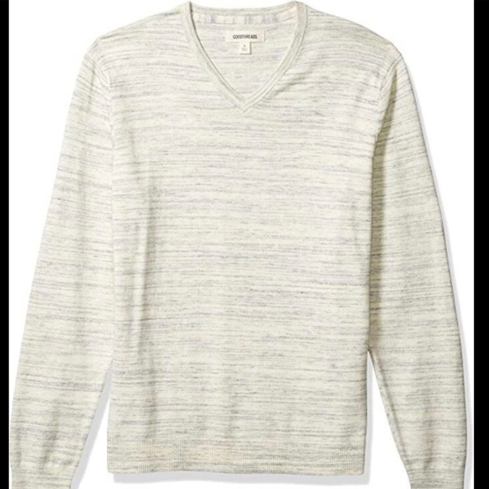 Goodthreads Men's Soft Cotton V-Neck Summer Sweater sz M